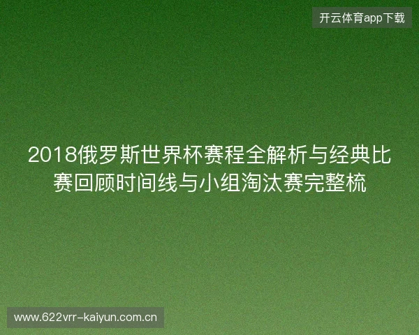 2018俄罗斯世界杯赛程全解析与经典比赛回顾时间线与小组淘汰赛完整梳